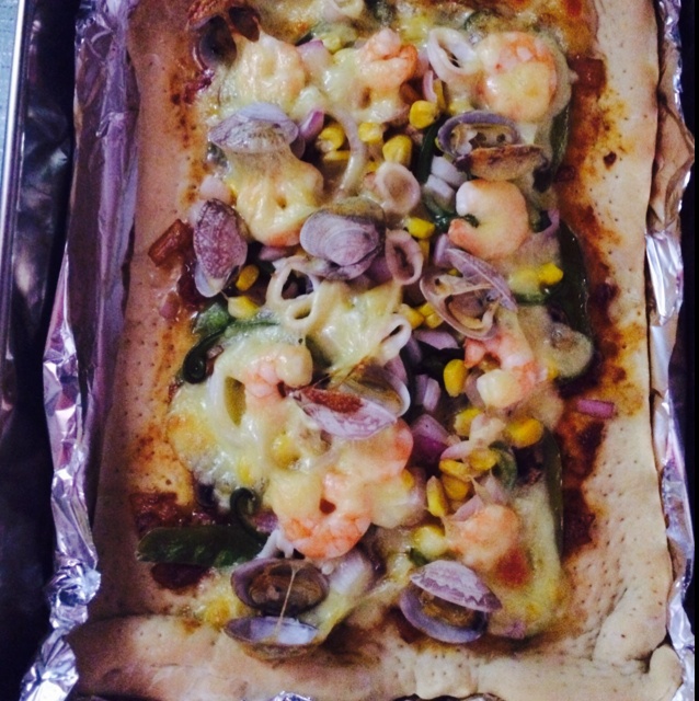 完美海鲜芝士披萨（附披萨酱、饼皮做法）