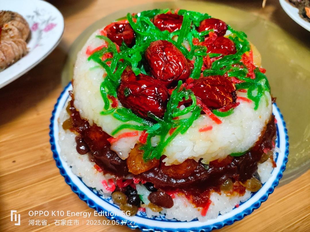 【猪油夹沙八宝饭】古法蒸糯米