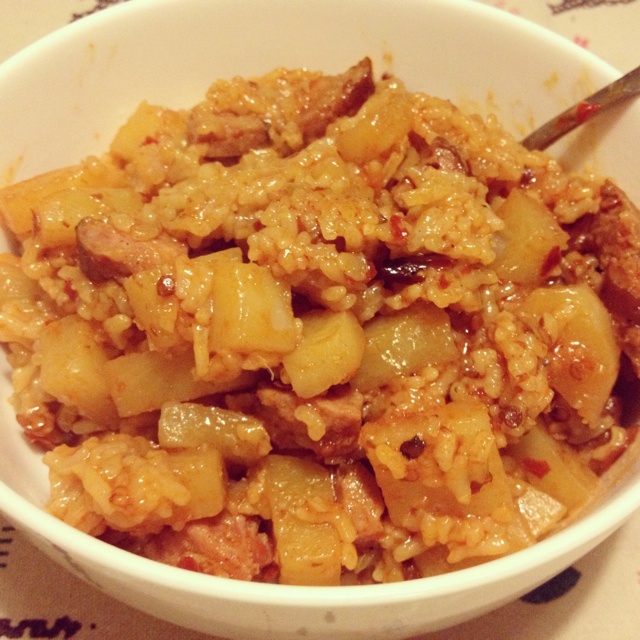 土豆焖饭（电饭锅版）