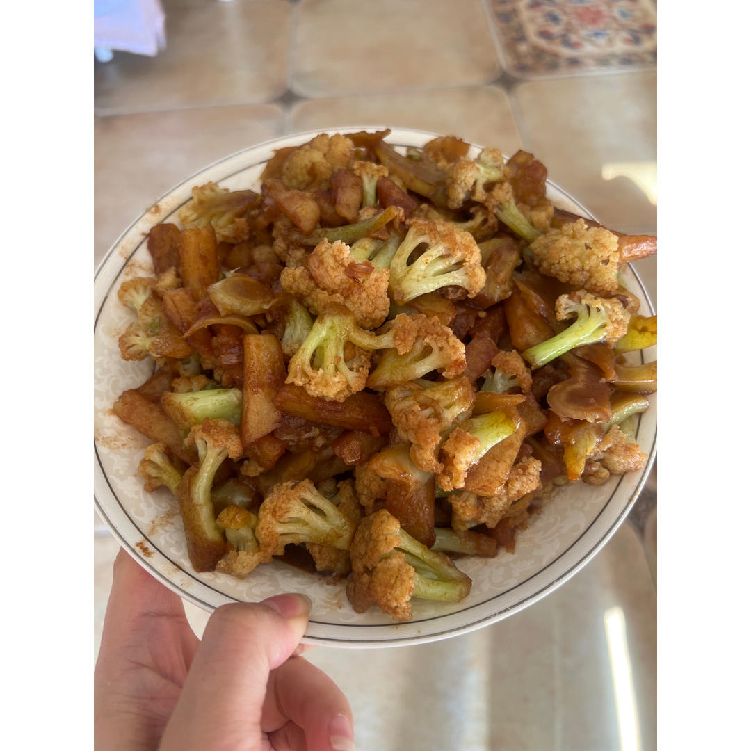 土豆烧花菜