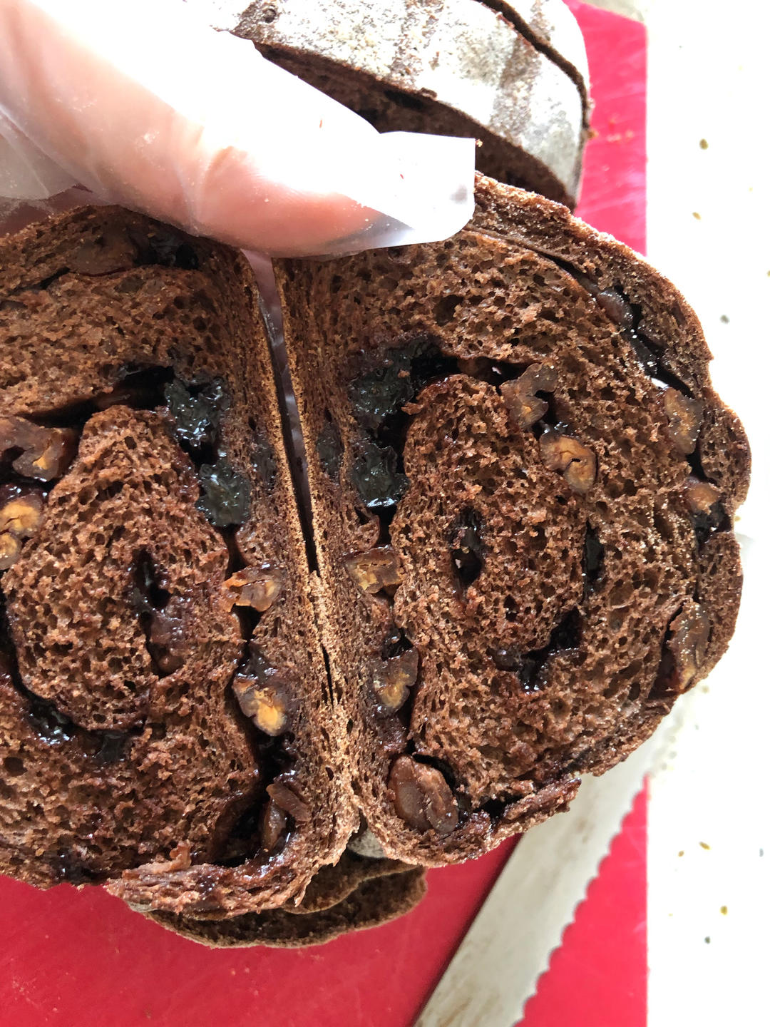 超级简单的低脂版蓝莓黑巧欧包