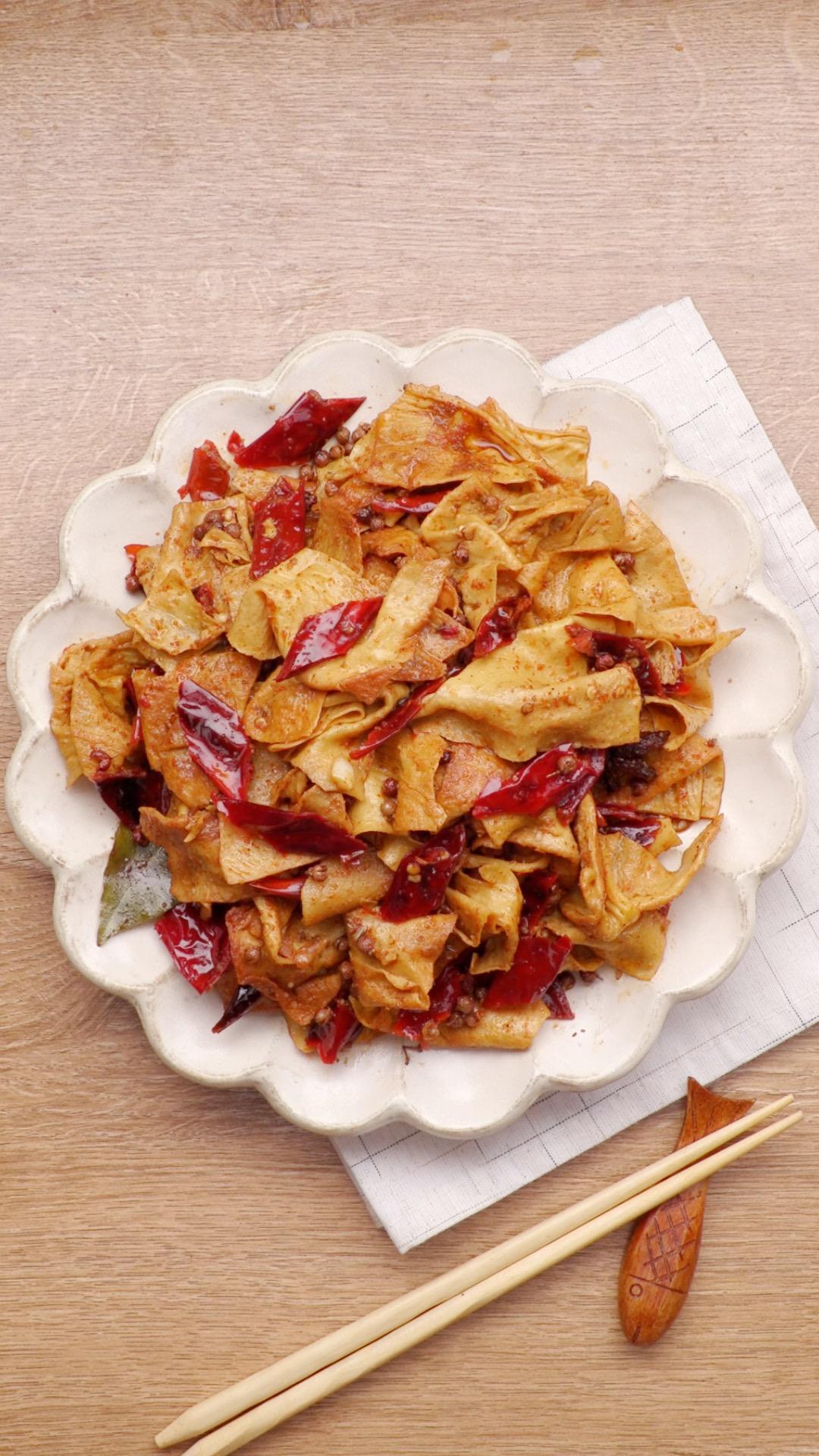 香辣豆皮的做法