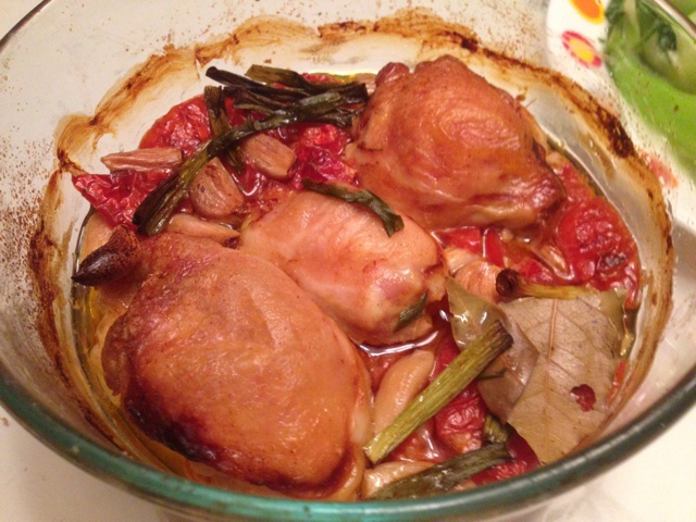 香蒜蕃茄烤鸡腿