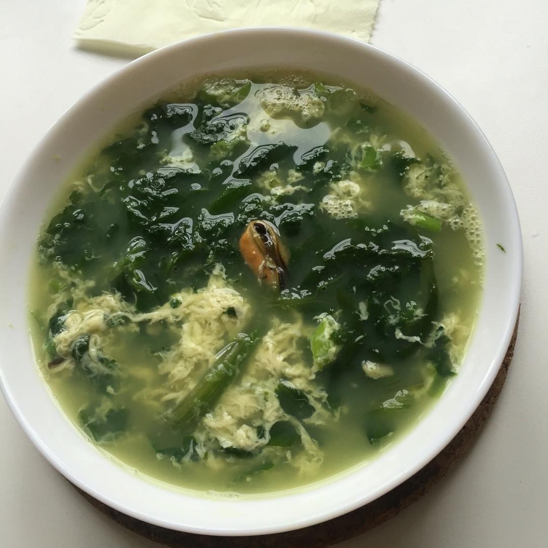 鲜蛋花菠菜汤