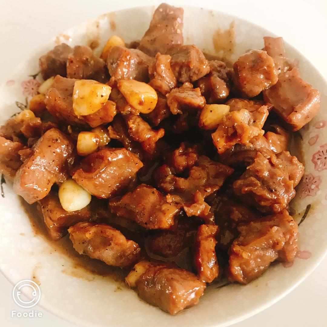黑蒜子牛肉粒
