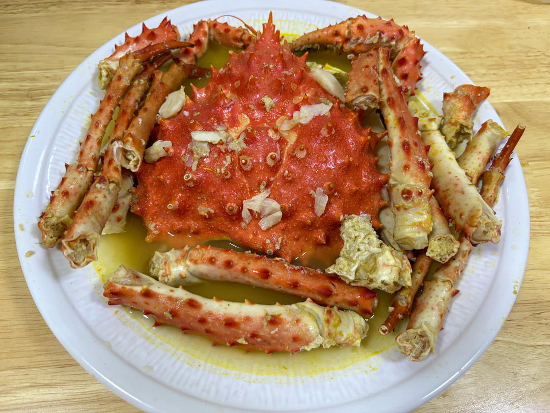 清蒸帝王蟹（图解处理方法）