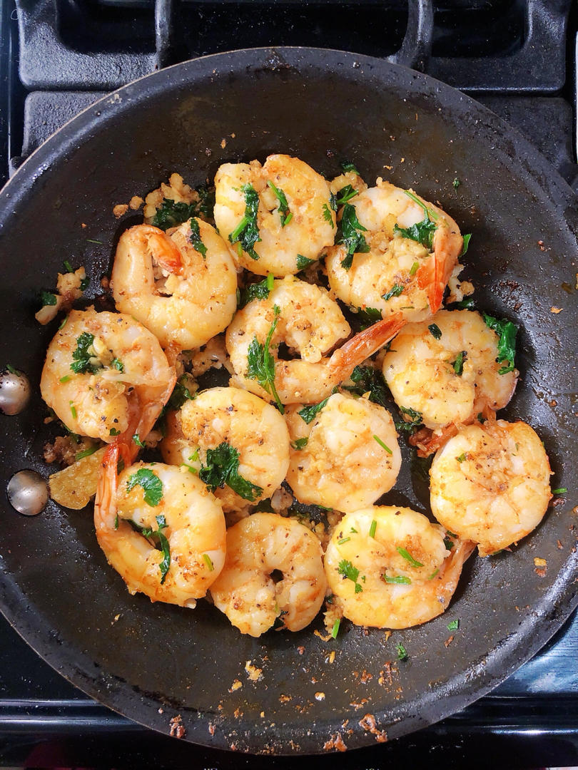 蒜香黄油虾『蒜香虾仁』炒虾仁  生酮