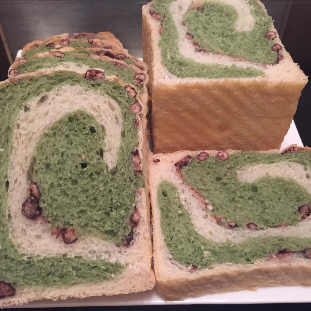最正宗的日式抹茶红豆吐司
