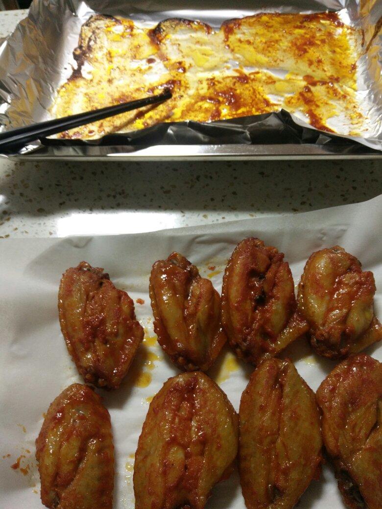 奥尔良烤鸡翅 还没摆盘就被抢光了