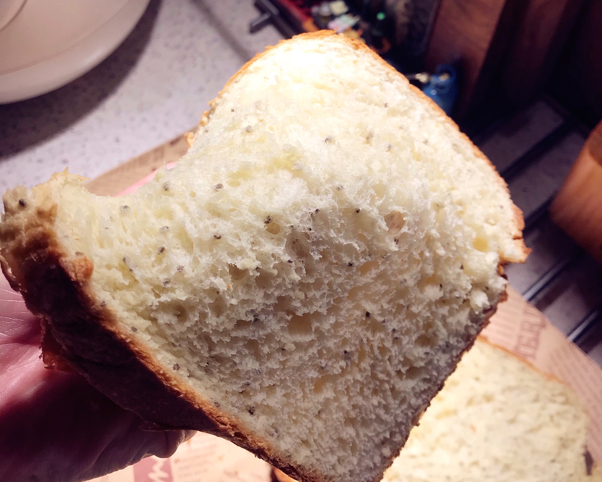 面包机版奇亚籽酸奶面包的做法 步骤15