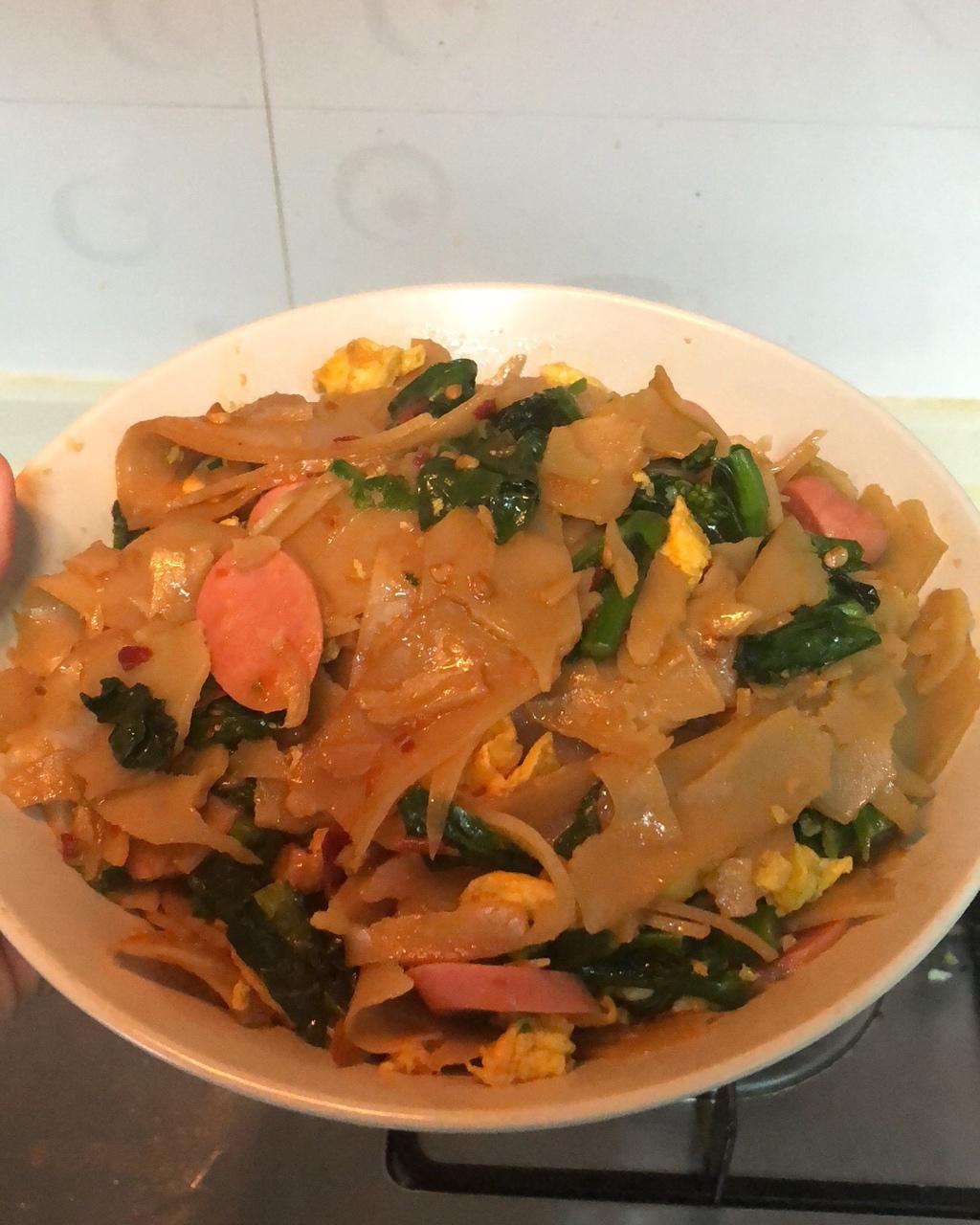 炒碱水粑（家乡的美味）