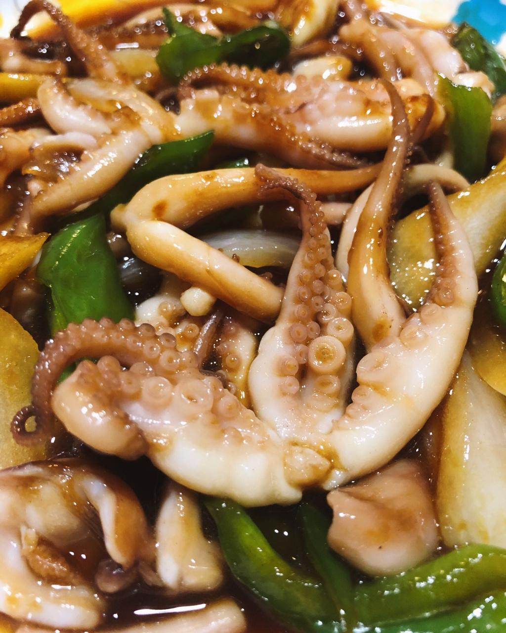 绝世独丽做的爆炒章鱼足