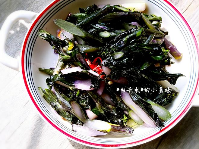炝炒红菜苔的做法