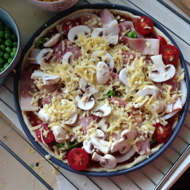 鲜虾培根薄披萨—海氏烤箱定制