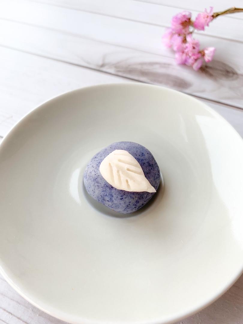 家庭制作和菓子豆沙小点心
