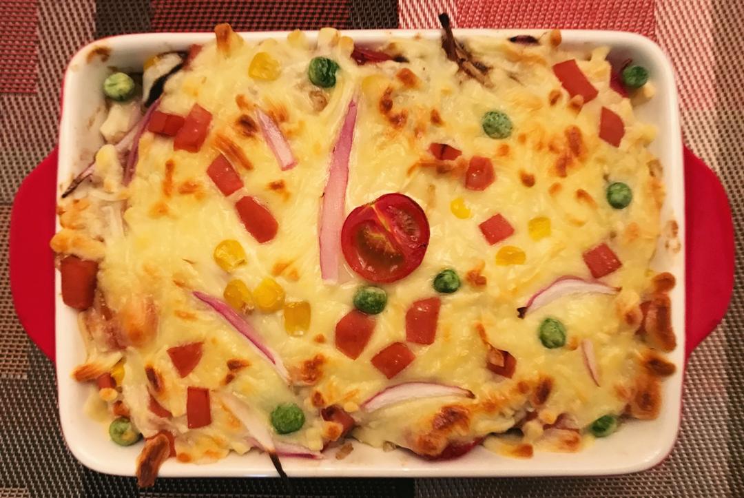 番茄鸡肉浓情焗饭【两人份】