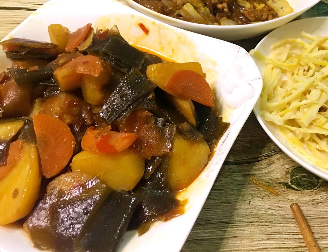 烧土豆海带