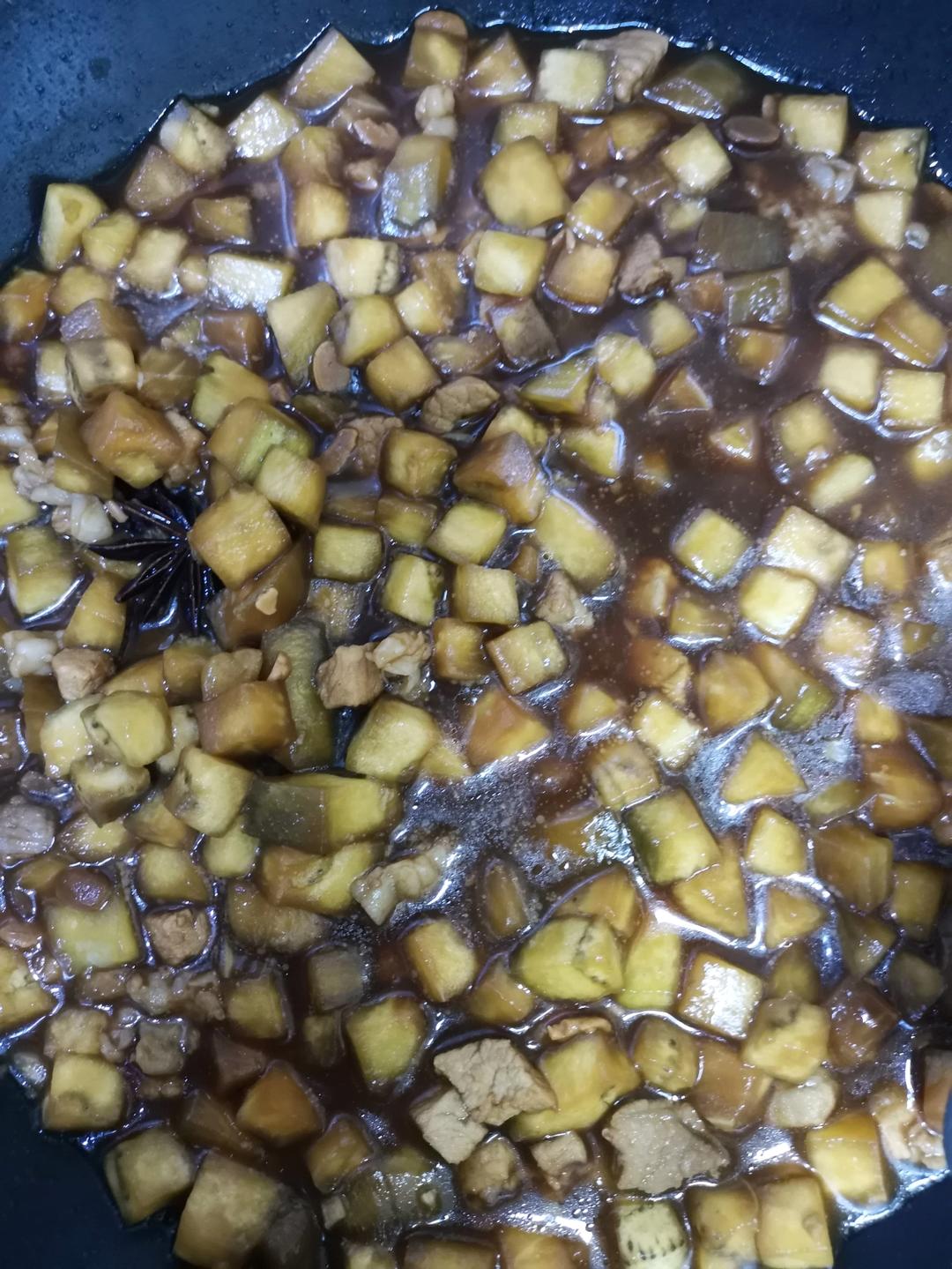 茄丁肉酱打卤面