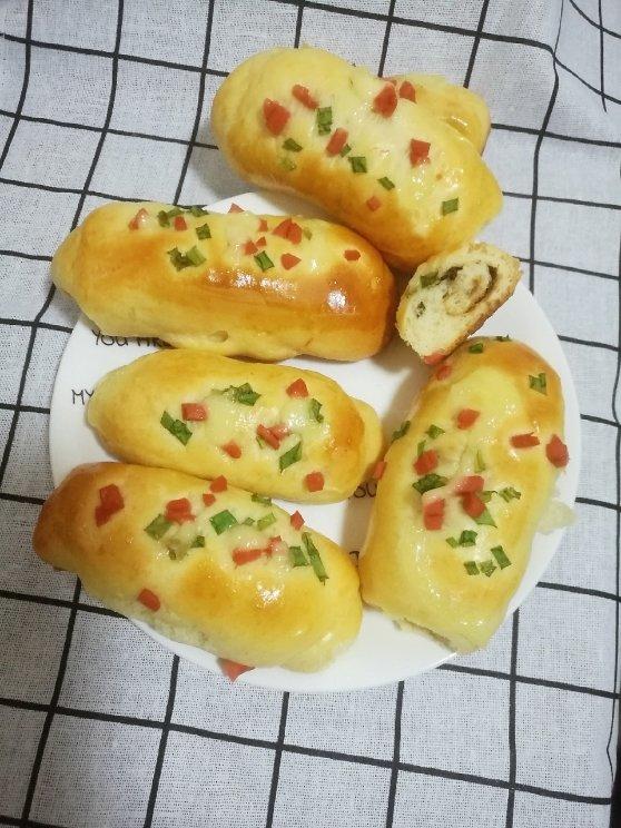 香葱火腿肉松小面包