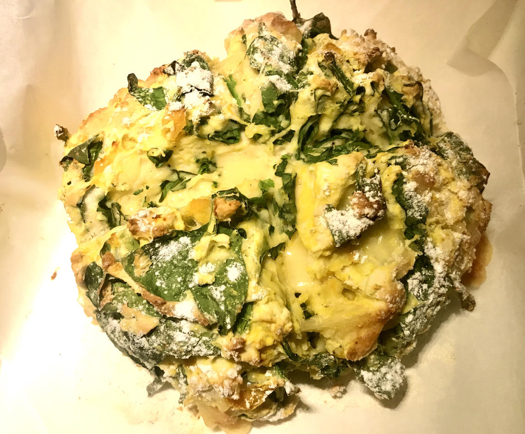 菠菜南瓜奶酪丹波面包丨健康·烘焙