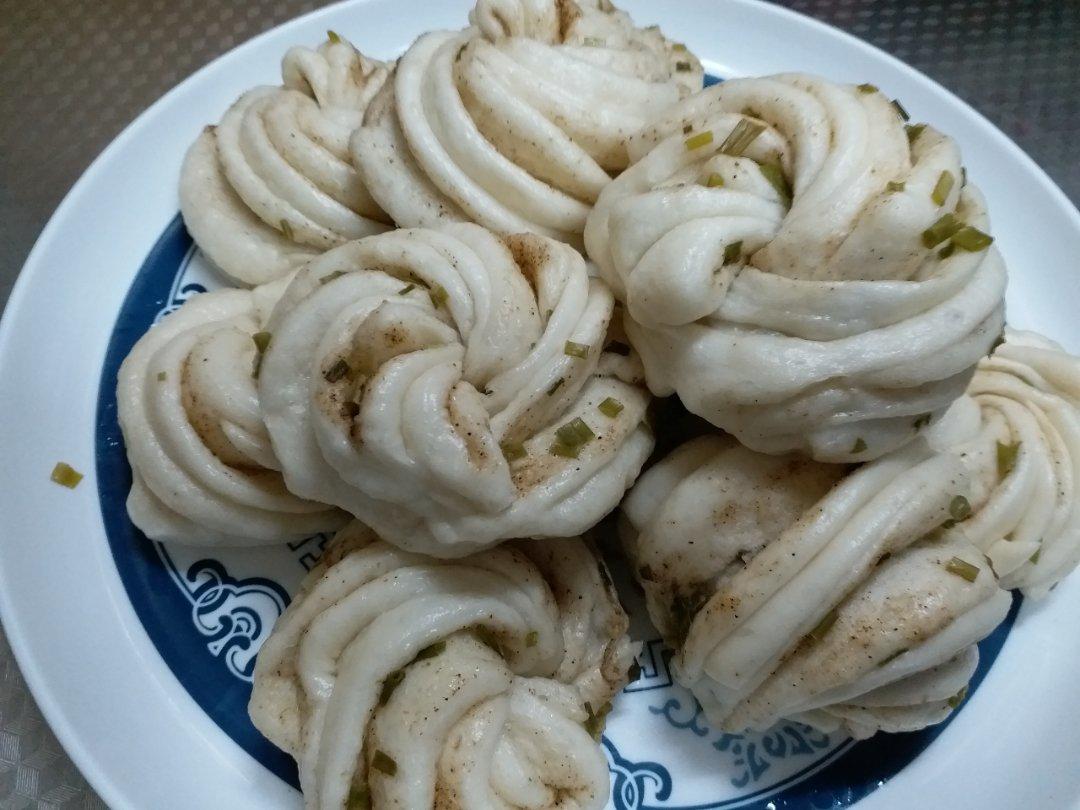 葱油椒盐花卷