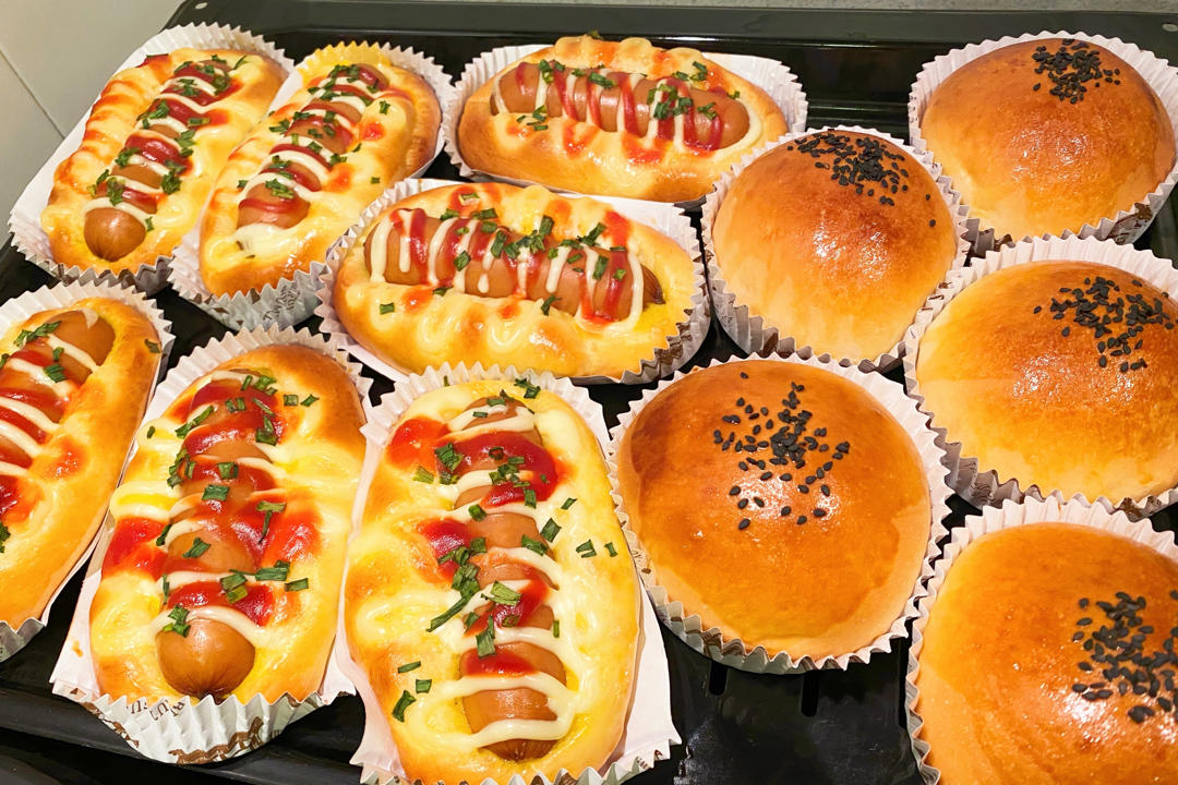 美味的香肠面包