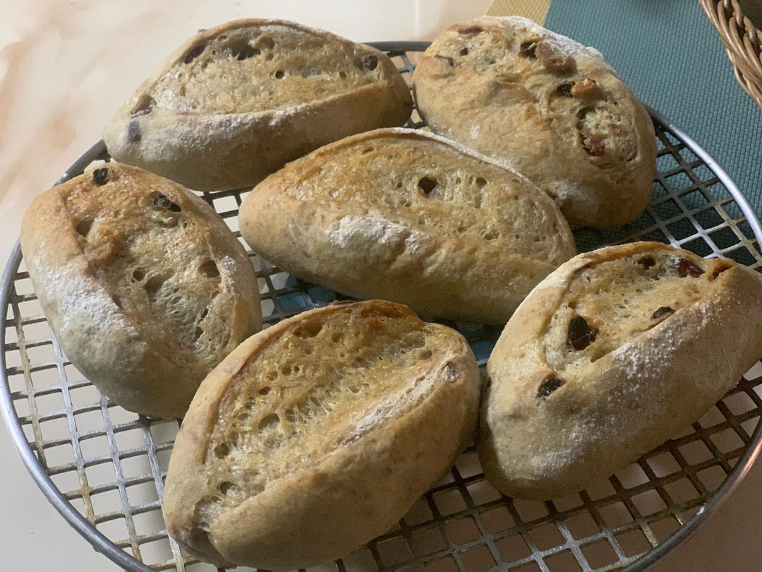 坚果法国球（鲁邦老面）French ball bread