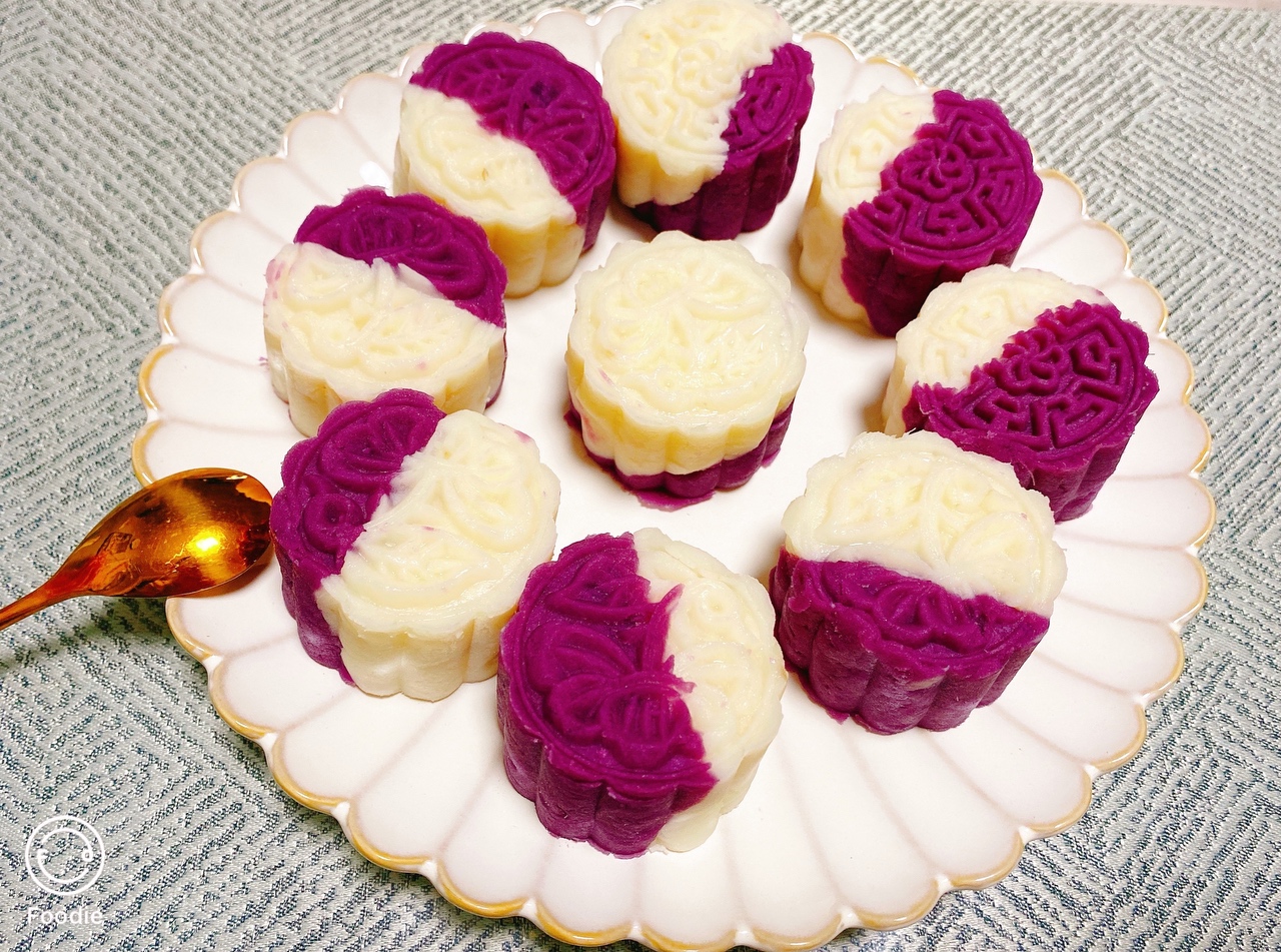 紫薯山药糕月饼的做法