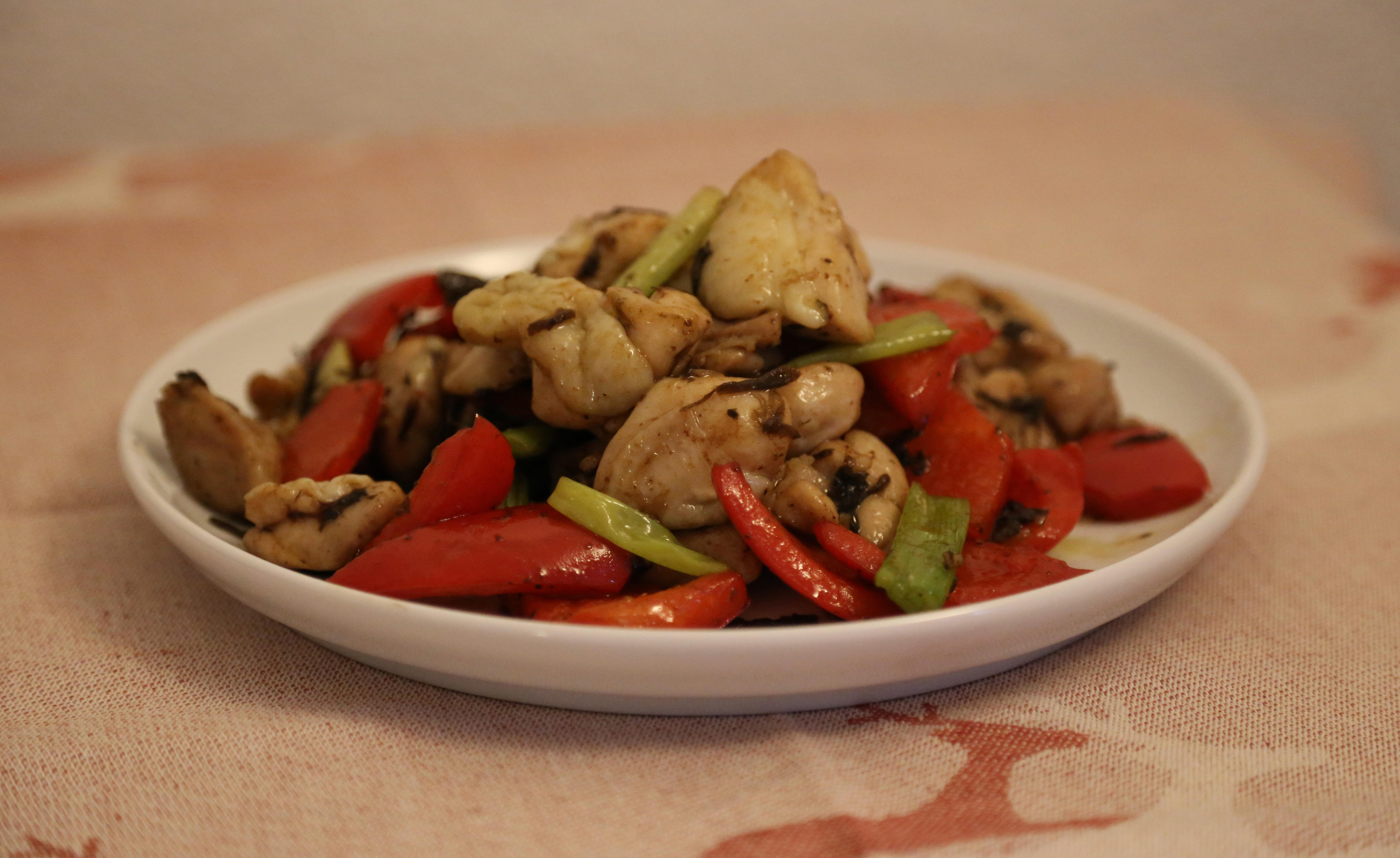 粤菜⎪榄菜香葱煎鸡腿肉的做法