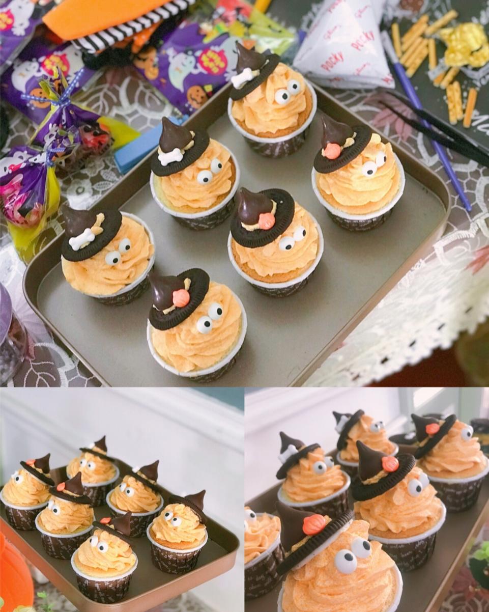 万圣节鬼怪蛋糕 超软巧克力马芬/阿猪烘焙视频：特别篇
