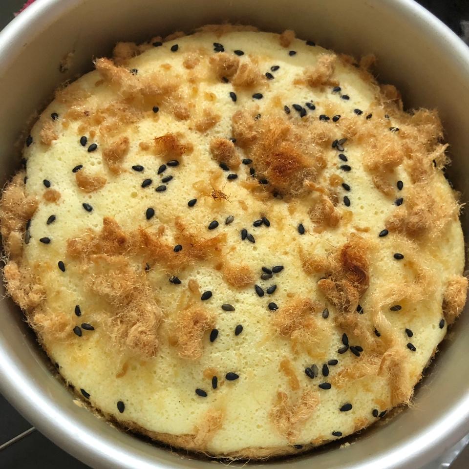 肉松戚风蛋糕 6寸 小烤箱