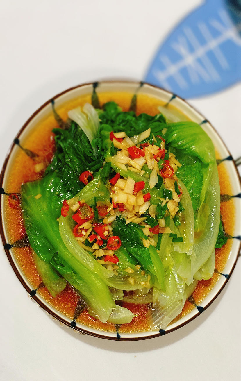 超级好吃低脂低热量的～蚝油生菜