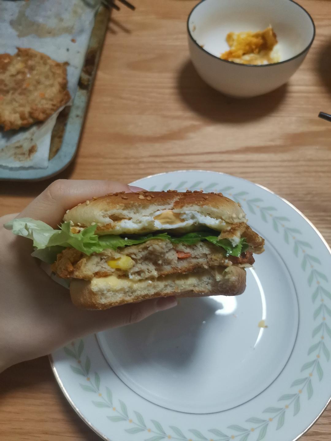 超详细の自制健康汉堡鸡肉饼｜烤箱版田园脆鸡堡#Healthymeals#