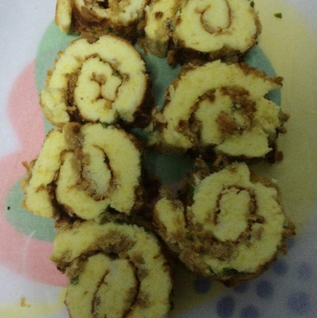 香葱肉松蛋糕卷