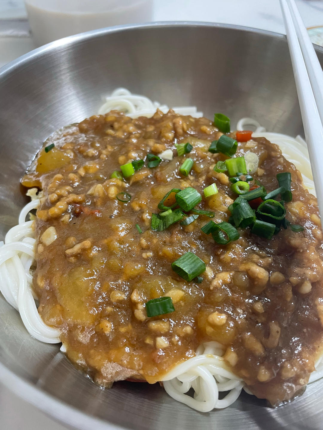 大人小孩爱吃的土豆泥拌面