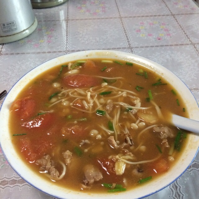 番茄滑牛肉汤