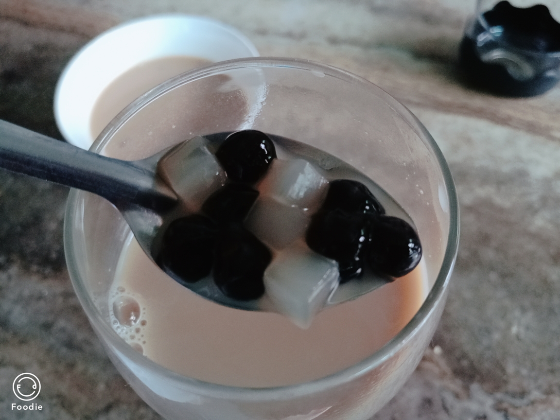 自制珍珠椰果奶茶