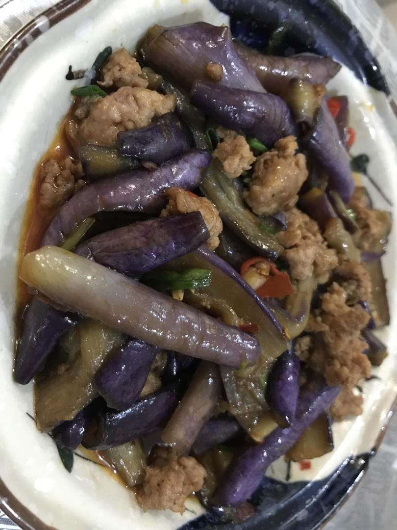 红烧肉沫茄子