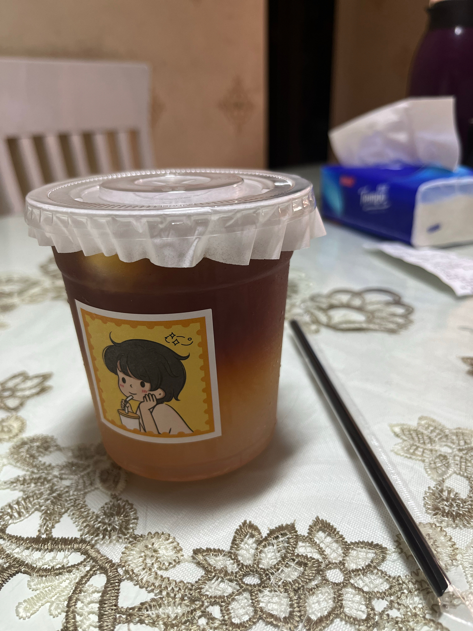 玉油柑气泡冰美式（摩卡壶咖啡版）