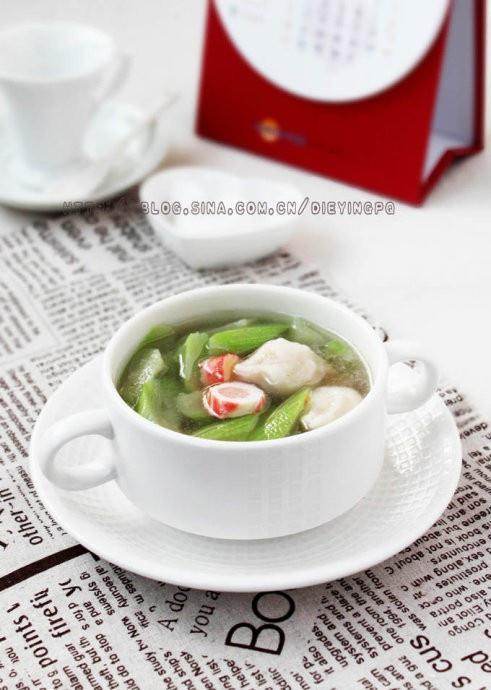 丝瓜浸鱼丸的做法