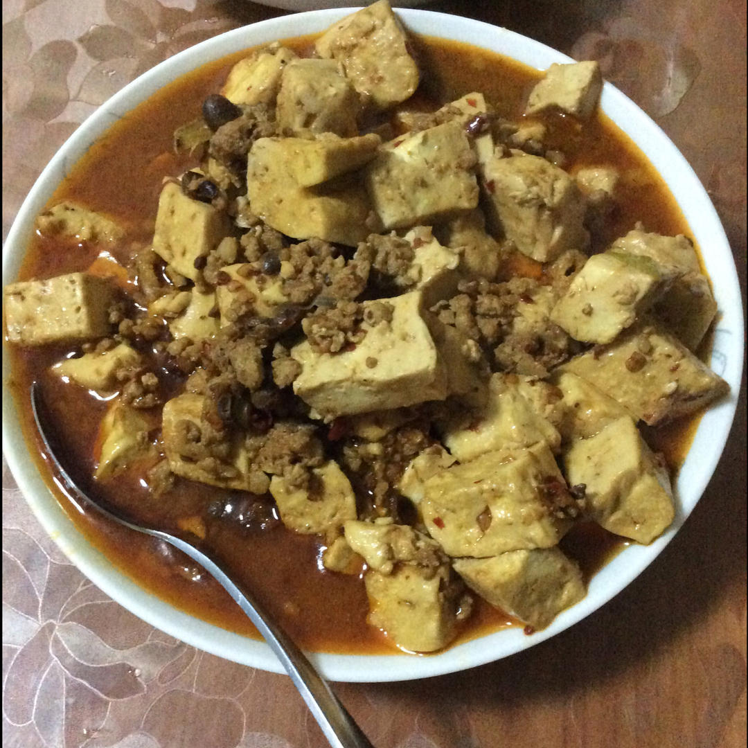 家常红烧肉末豆腐