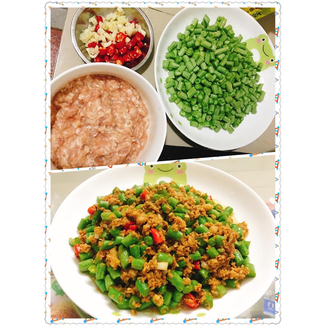 肉沫豆角下饭菜