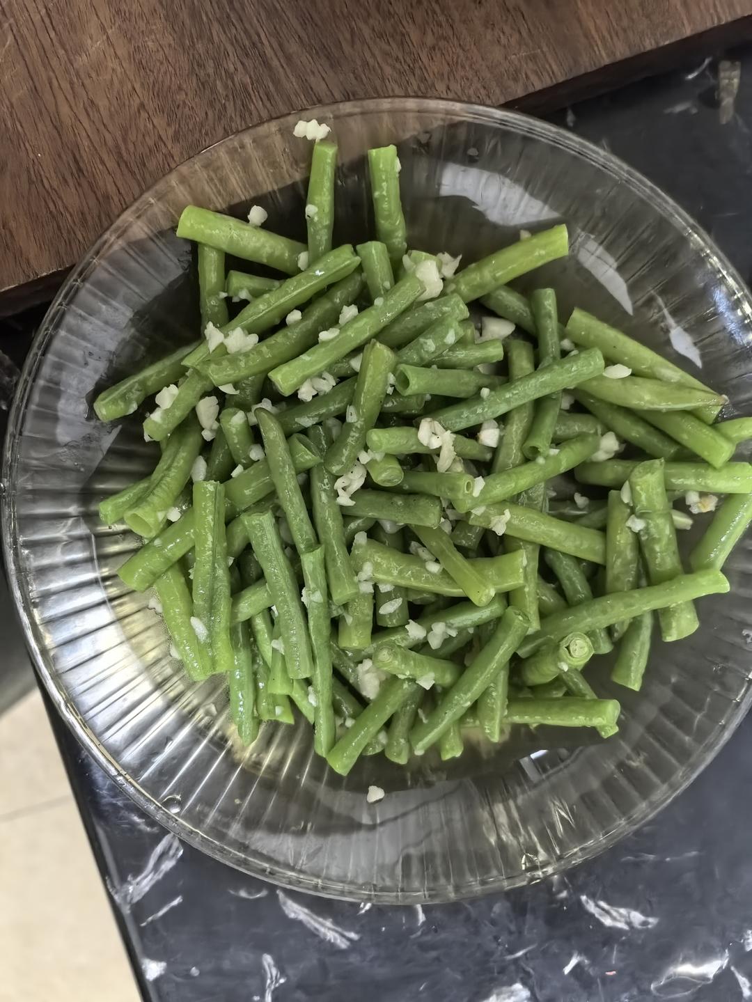 健康少油蒜泥拌长豆（豇豆）