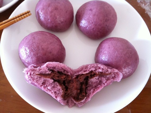 liangyu23做的紫薯豆沙包