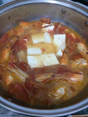 豆腐虾头番茄汤的做法 步骤8