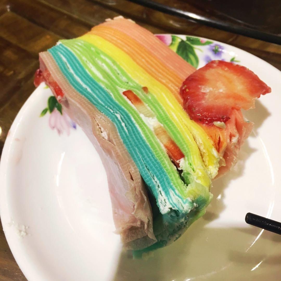 彩虹千层蛋糕 彩虹可丽饼(Mille Crepe Cake)