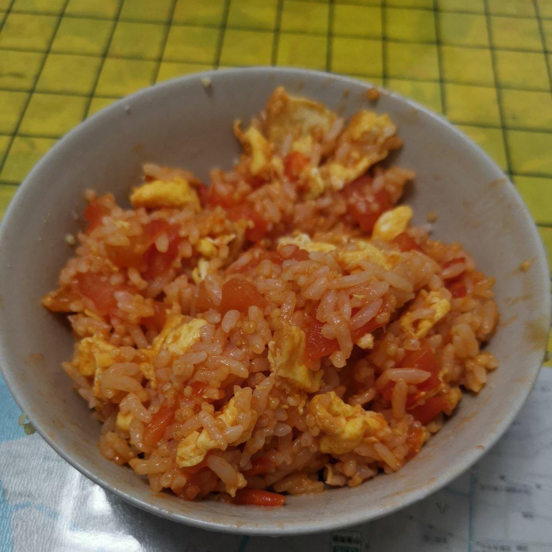 剩米饭这么做❗️连吃三碗都不够🍅番茄鸡蛋烩饭