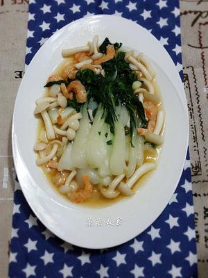 白玉菇海米扒奶白菜的做法 步骤1