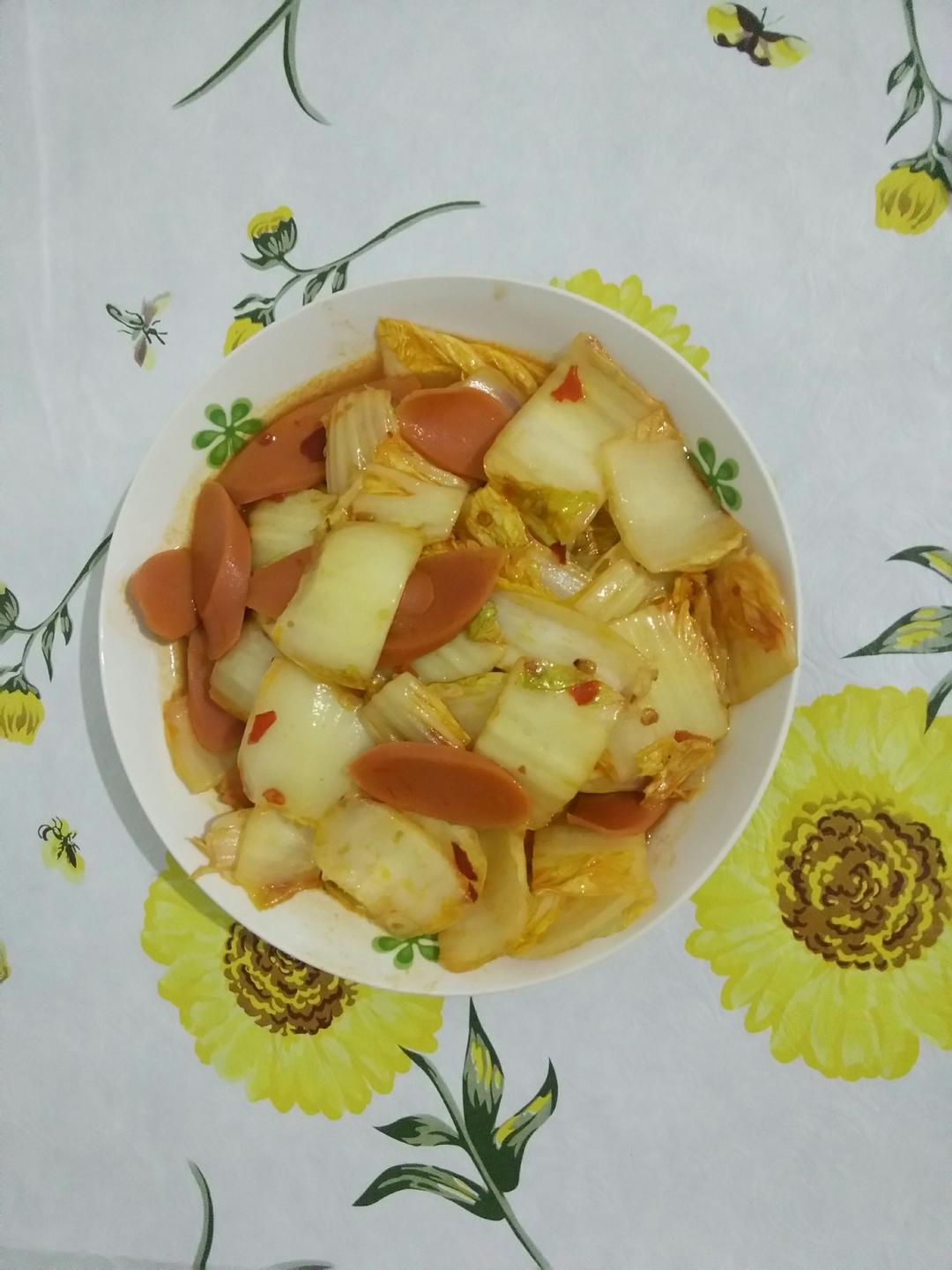 心向阳光4869-做的豆瓣酱炒白菜