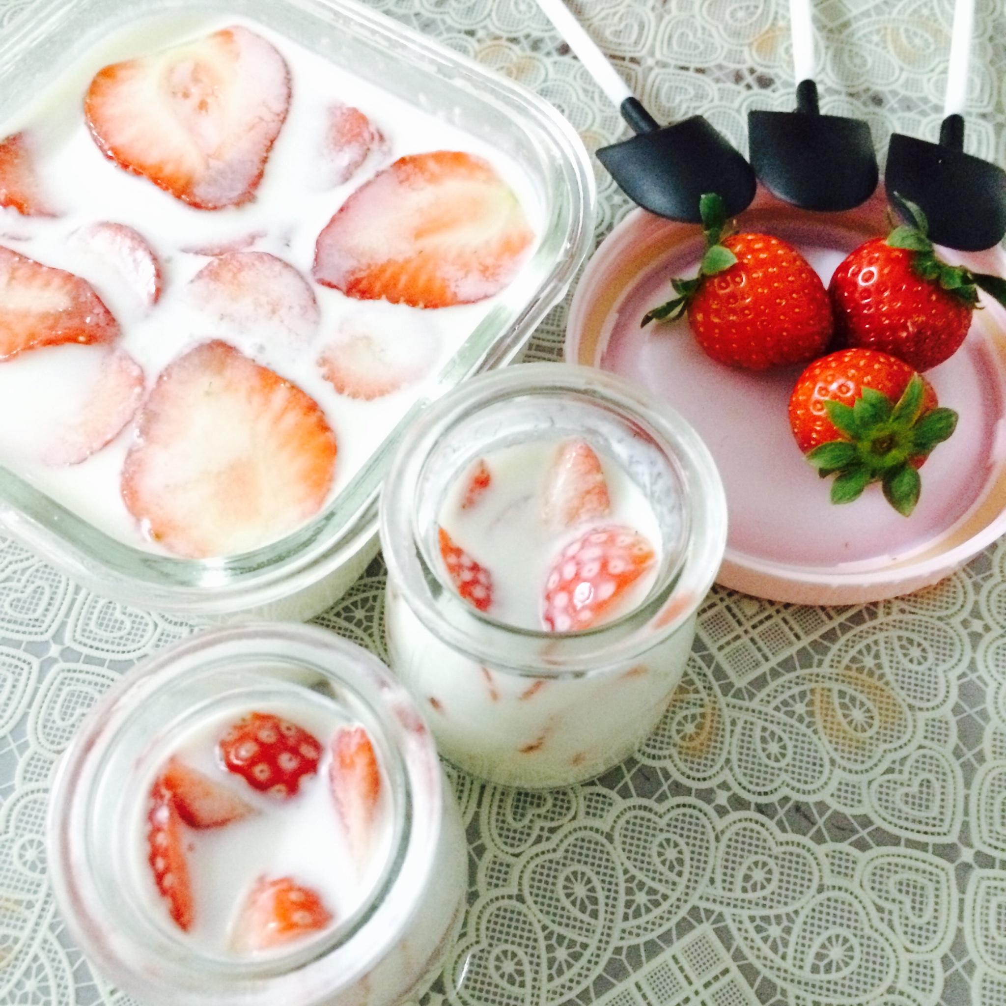 草莓奶冻盆栽🍓的做法 步骤13